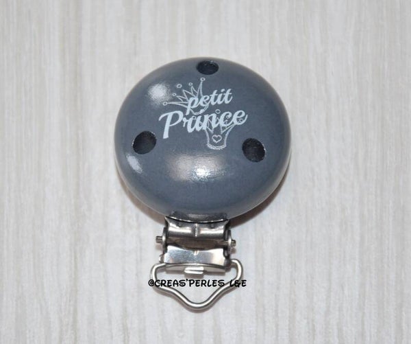 Clip bois petit prince gris foncé