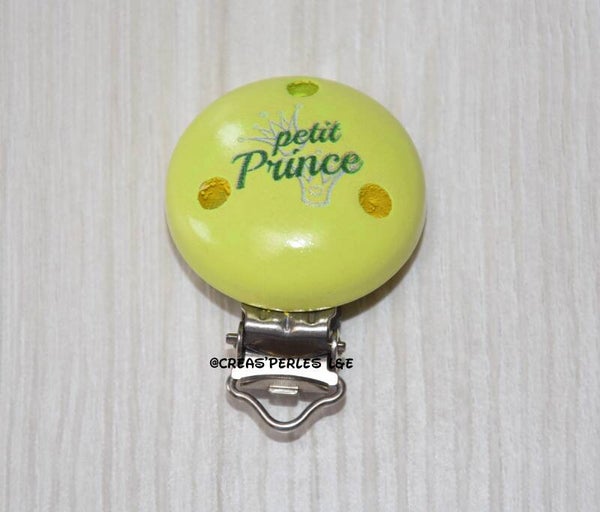 Clip bois petit prince vert clair