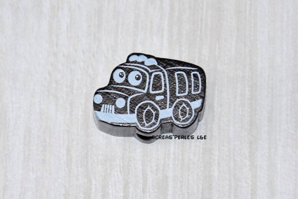 Perle camion bois noir