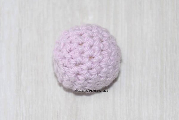Boule en crochet lilas 20mm