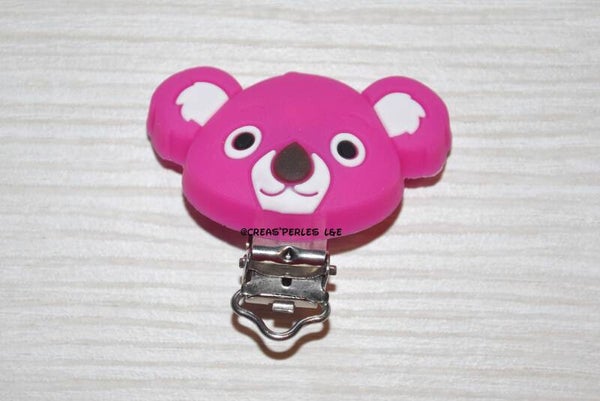 Clip silicone koala rose fuchsia