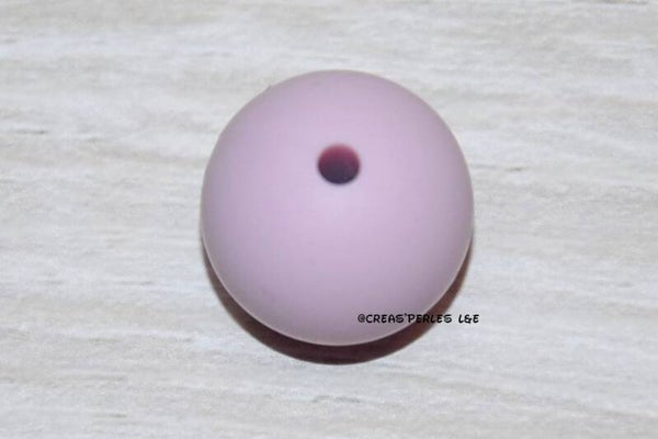 10 perles rondes silicone 9mm lilas