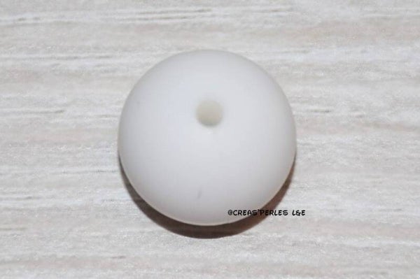 1 perle silicone 15mm blanc