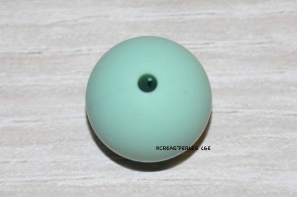 1 perle silicone 15mm menthe