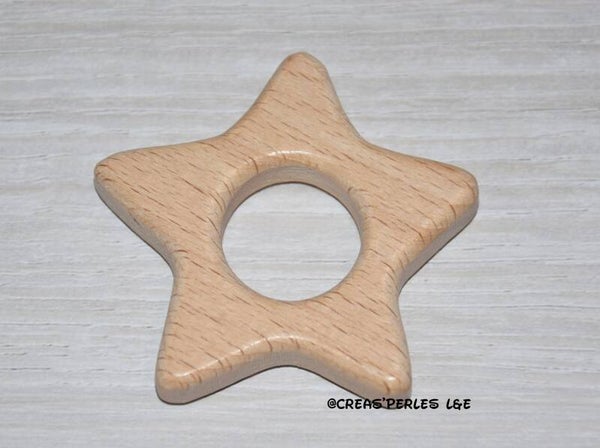 Anneau de dentition en bois étoile