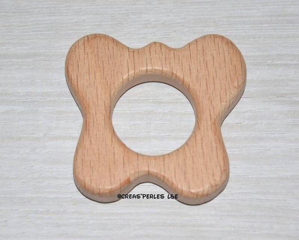 Anneau de dentition en bois papillon