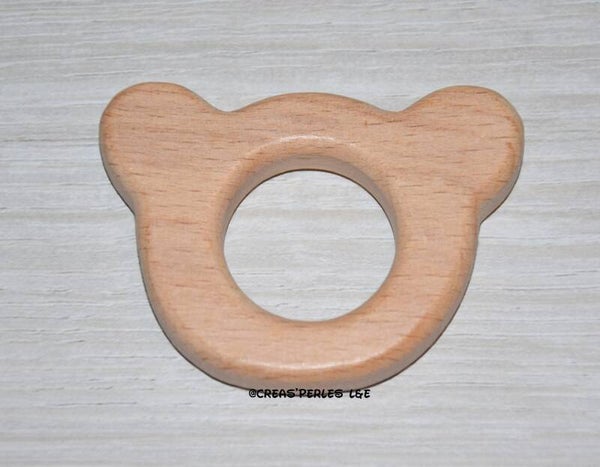 Anneau de dentition en bois ours