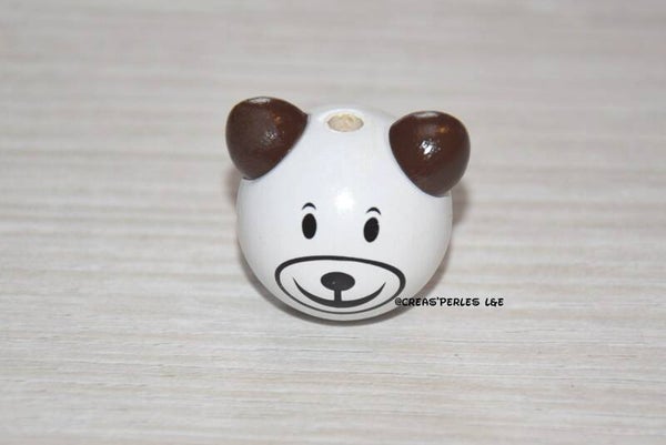 Perle ours 3D blanc