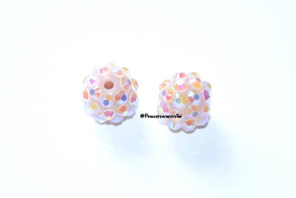 10 perles strass lilas 12mm