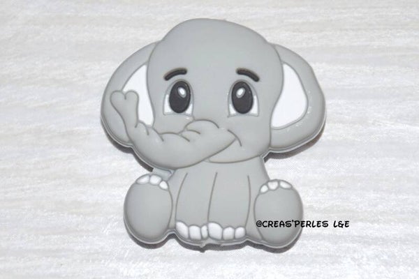 Eléphant entier silicone gris