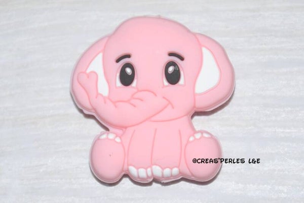 Eléphant entier silicone rose candy