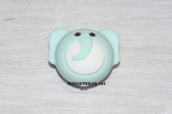 Tête d'éléphant silicone menthe