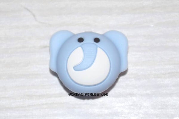 Tête d'éléphant silicone bleu clair