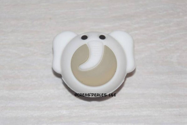 Tête d'éléphant silicone blanc