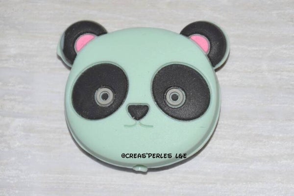 Tête de panda silicone menthe
