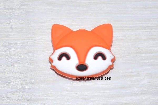 Tête de renard 2 silicone orange