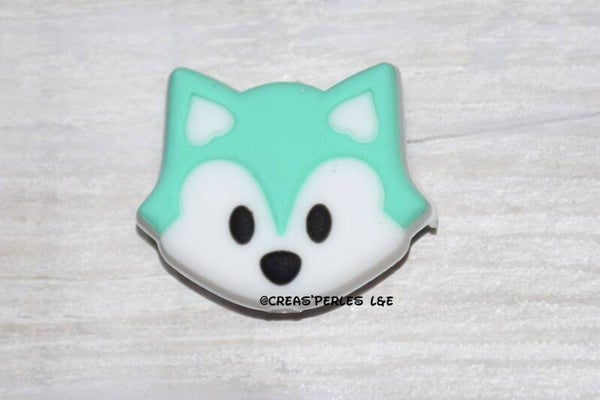 Tête de renard 3 silicone vert menthe
