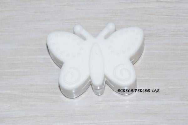 Papillon silicone blanc
