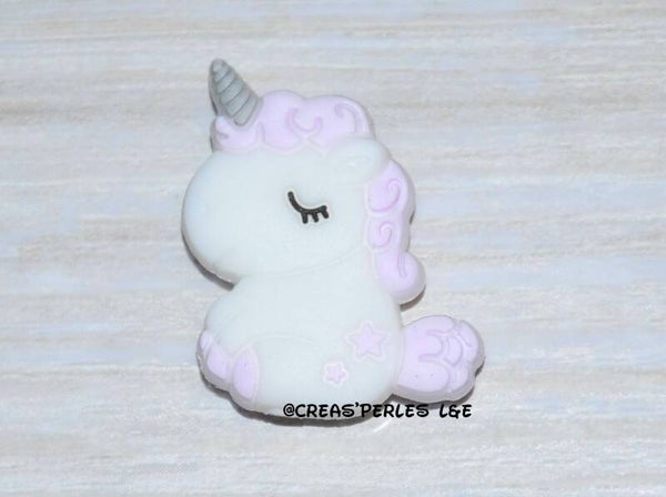 Licorne entière silicone blanc/lilas