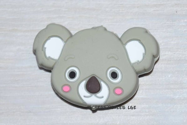 Tête koala silicone gris