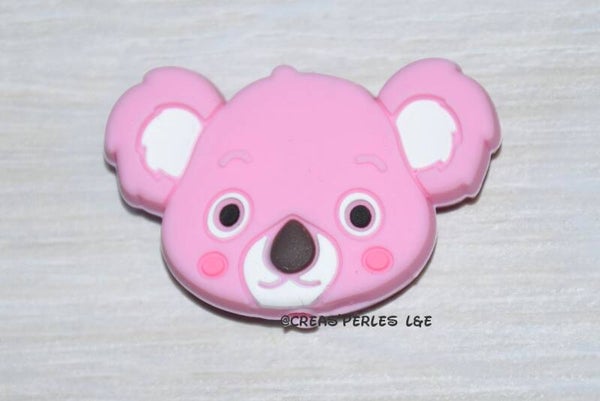 Tête koala silicone rose