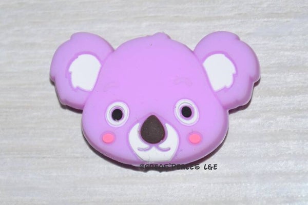 Tête koala silicone lilas foncé