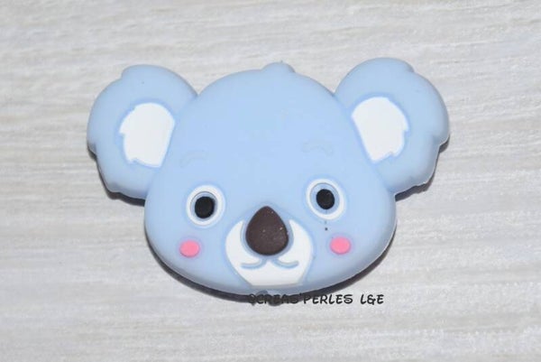 Tête koala silicone bleu clair