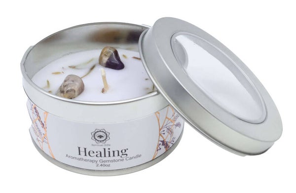 Bougie Green Tree 'Guérison' Améthyste + Lavande 70g