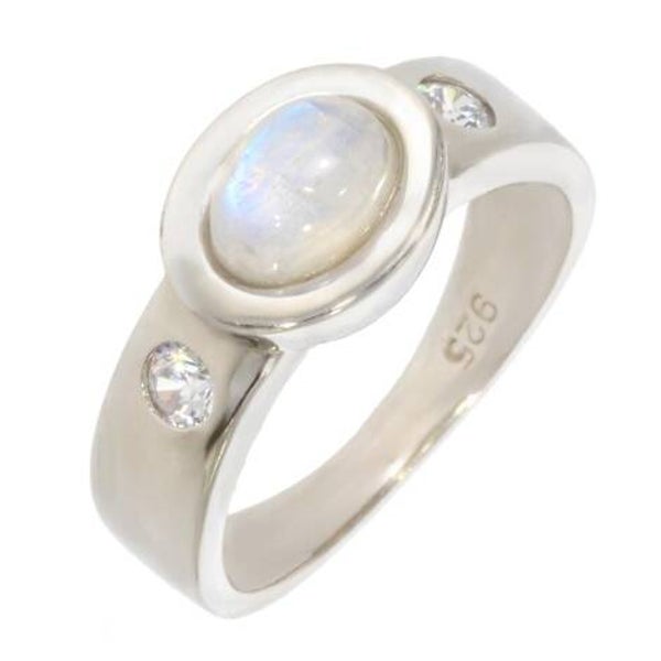 Bague en pierre de lune argent 925/1000 4231 T51