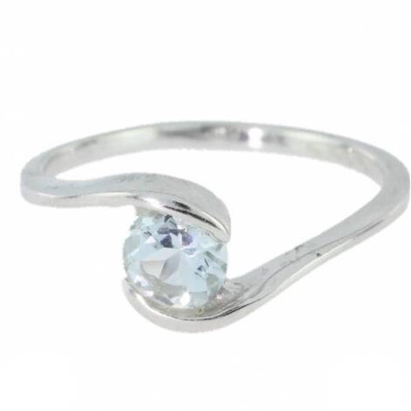 Bague en topaze argent 925/1000 rhodié M32 T52