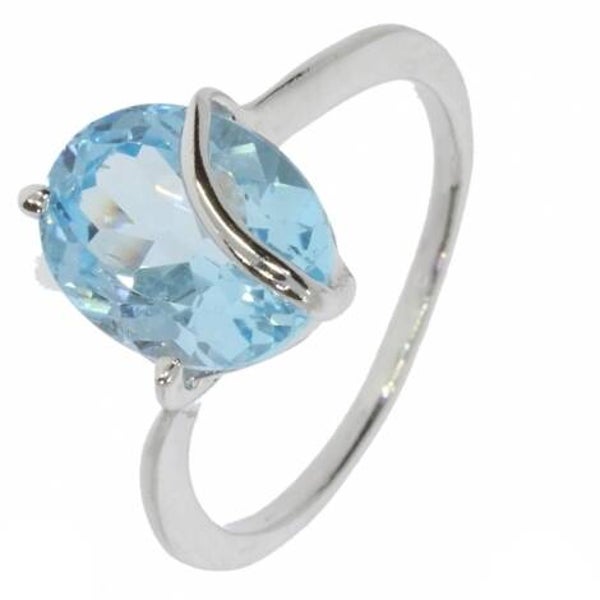 Bague en topaze argent 925/1000 rhodié M41 T52