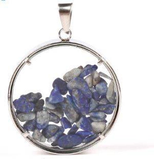 Pendentif en acier inoxydable "Laipis lazuli"