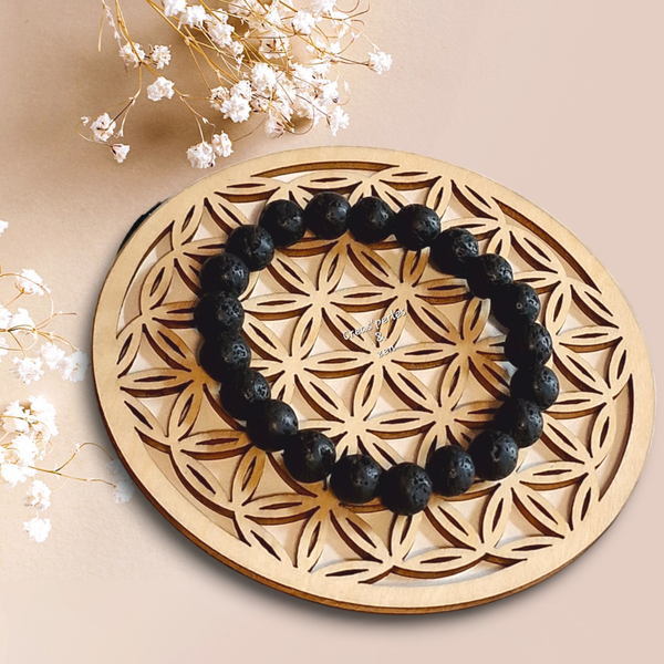 Bracelet en roche de lave