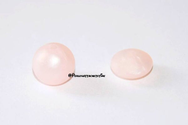 Perles silicone 12mm rose clair nacré