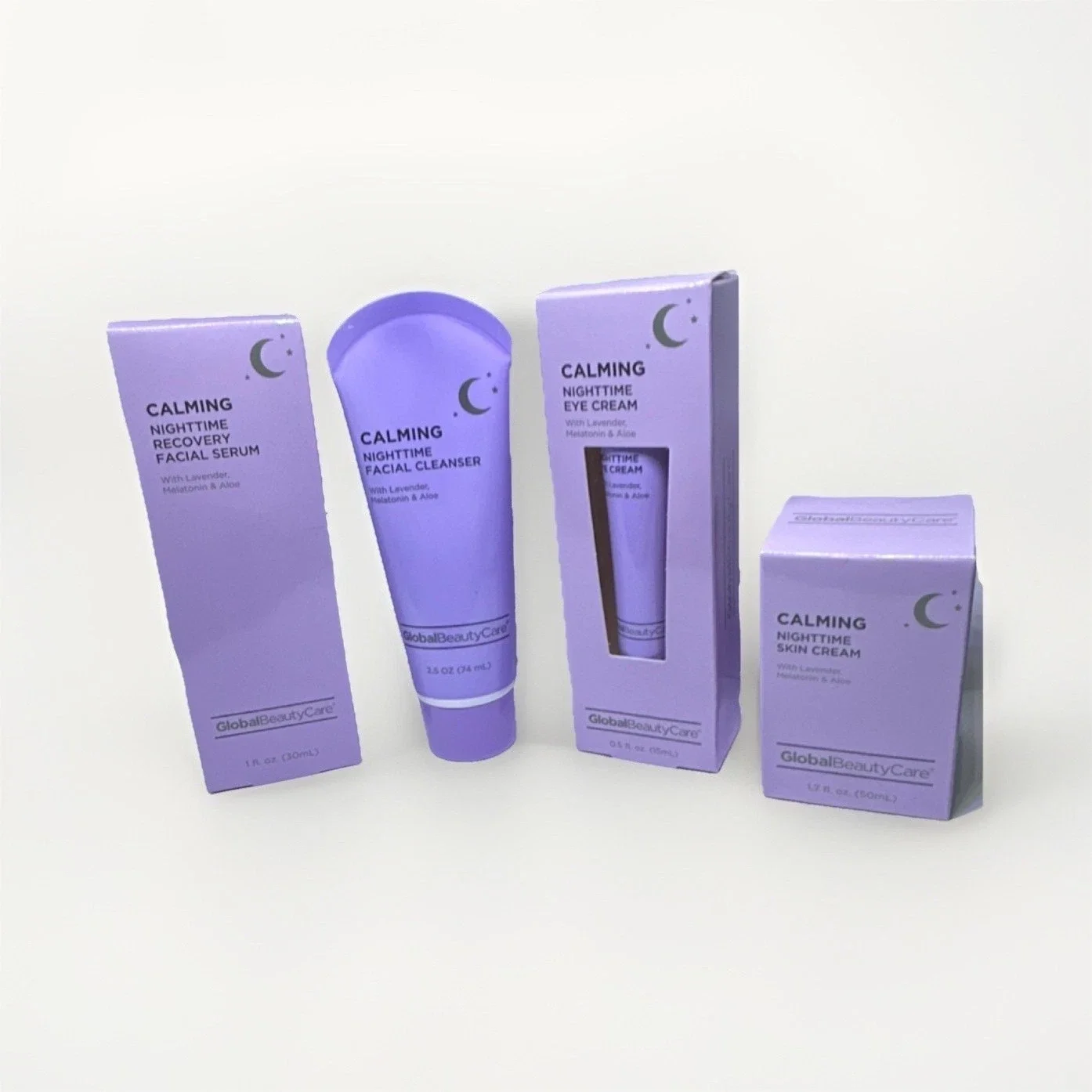 Global Beauty Care Calming Nighttime Skin Care Set with Lavender & Melatonin