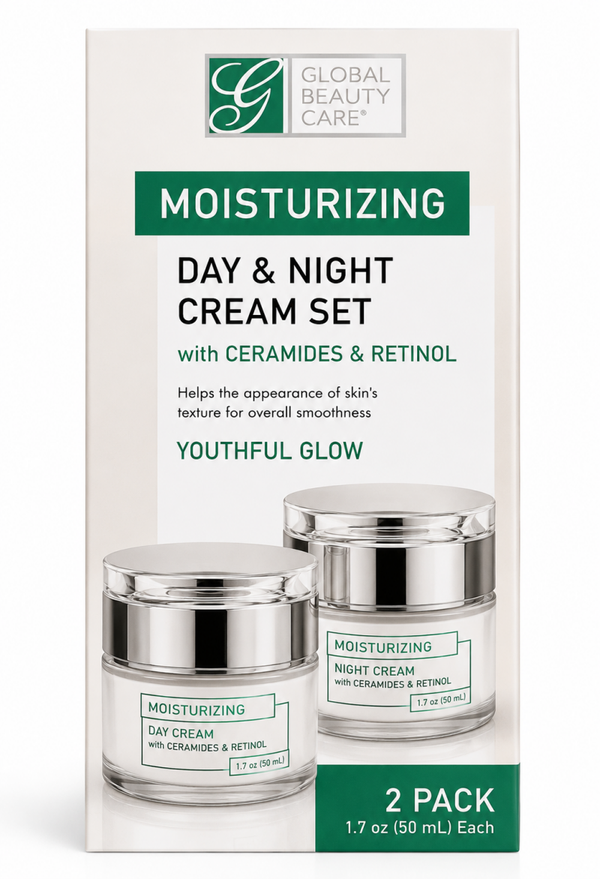 Moisturizing Day & Night Cream Set With Ceramides & Retinol