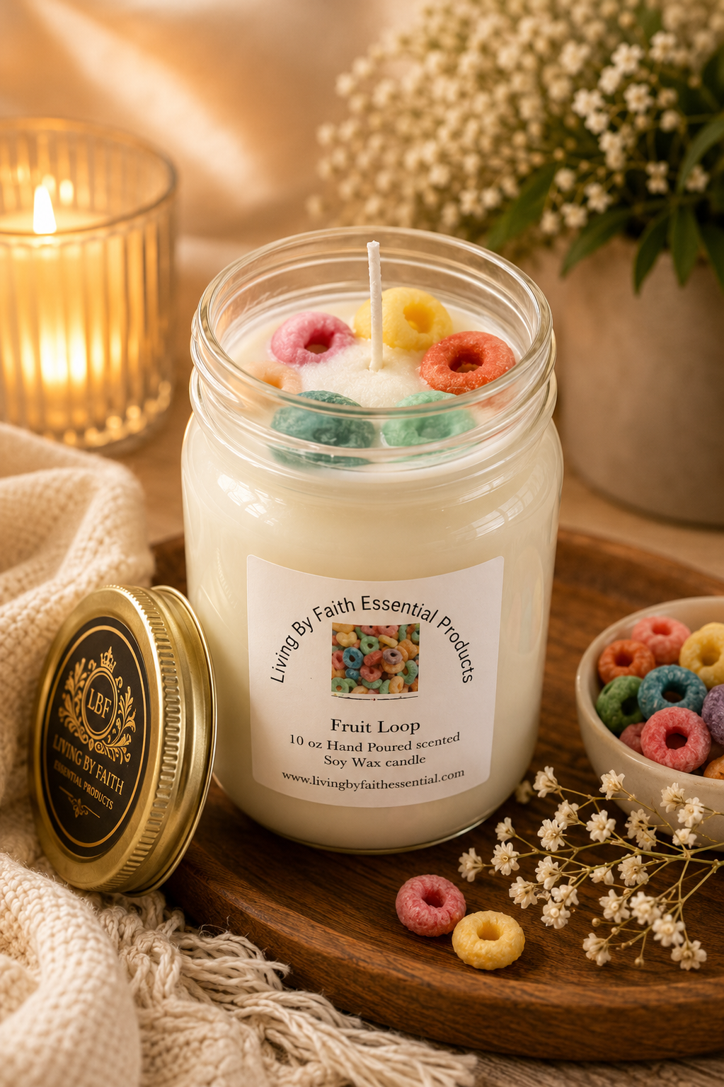 8 oz Fruit Loop Type Soy Wax Candle