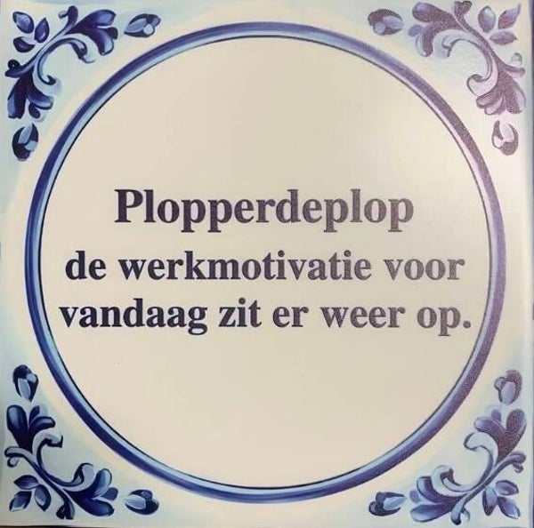 Tegeltje met eigen bedrukking