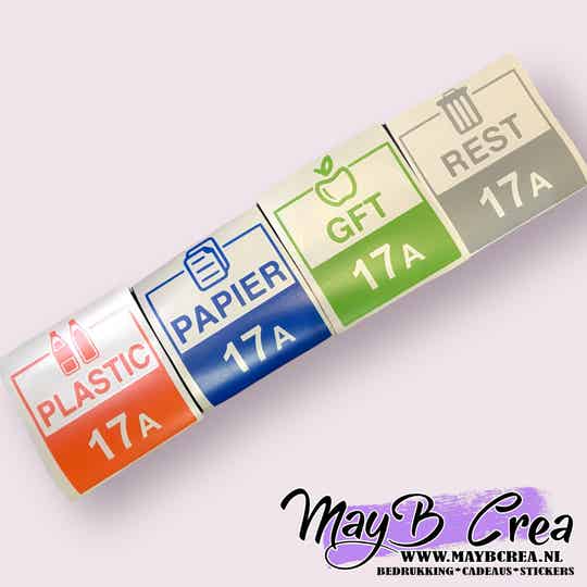 Container stickers vierkant