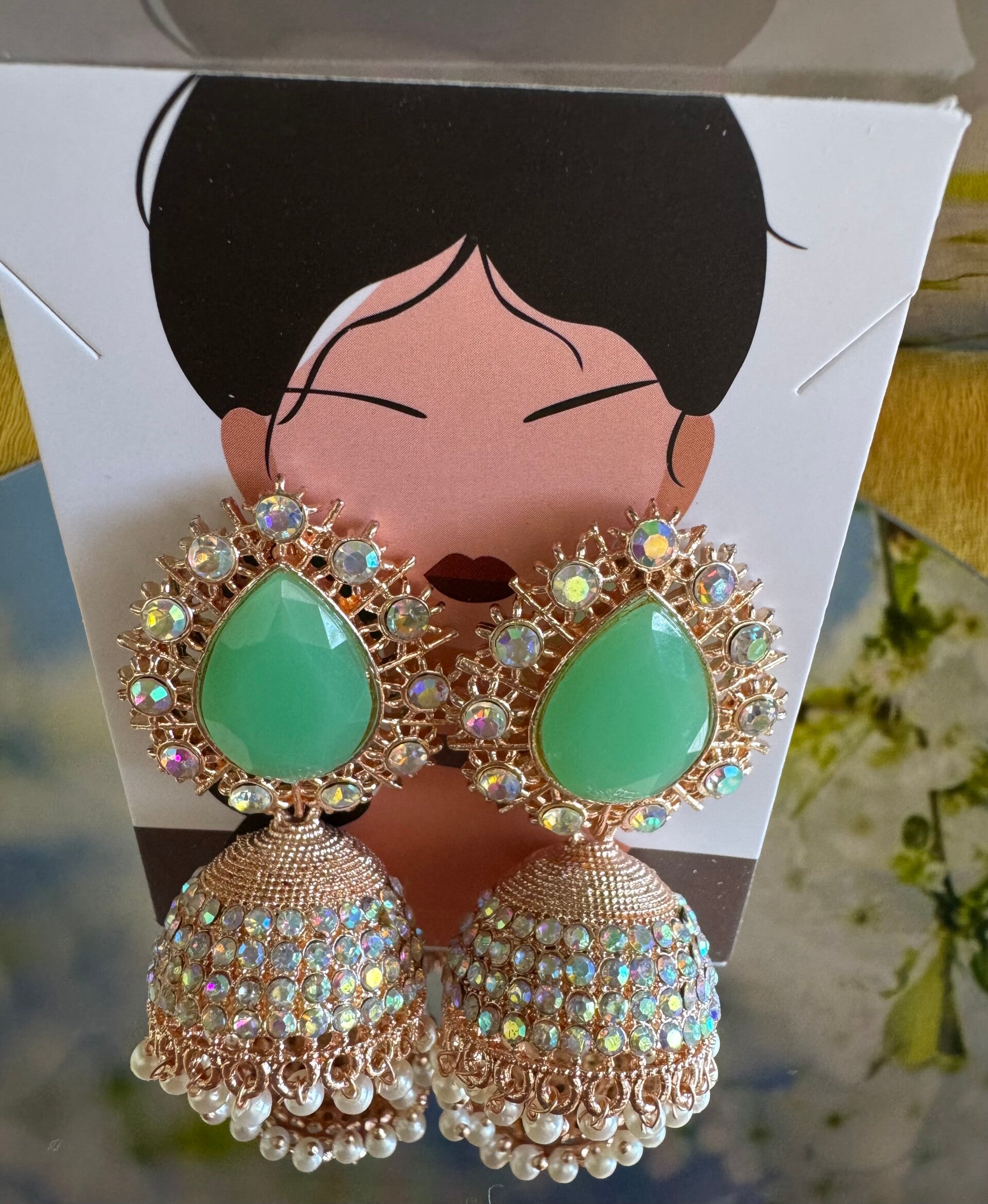 Mint green earring