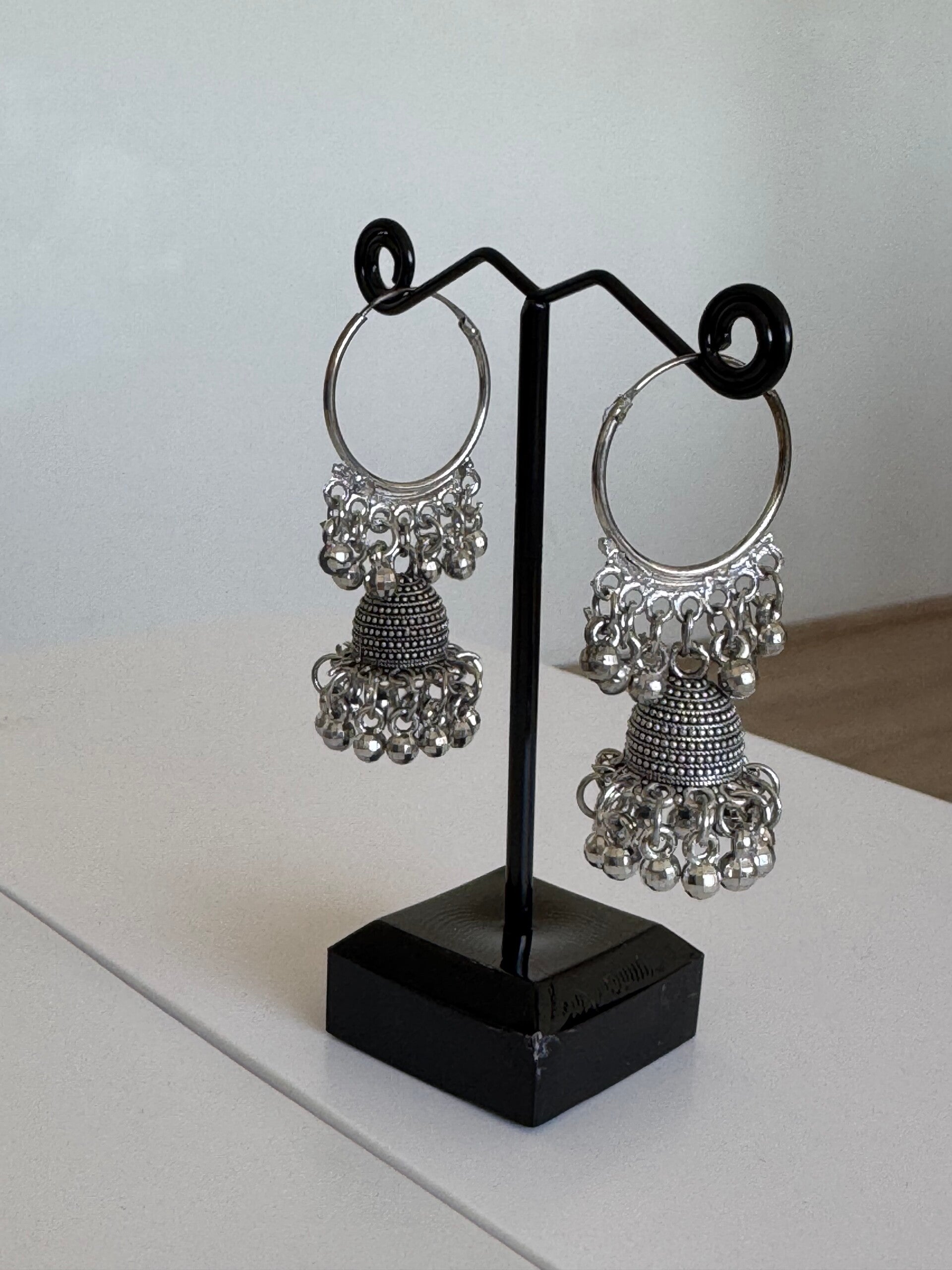 Silver color jhumka