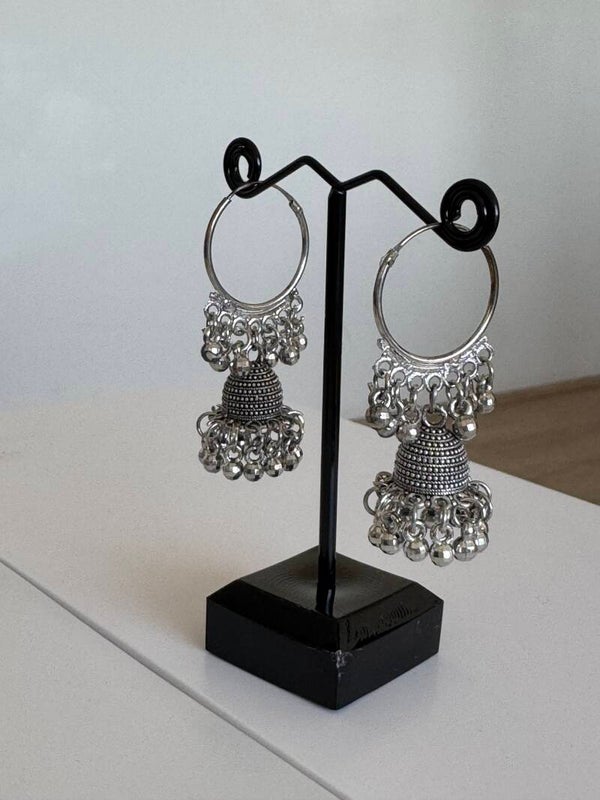 Silver color jhumka