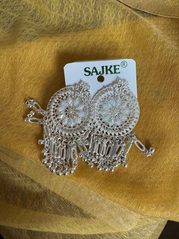 Silver color jhumka