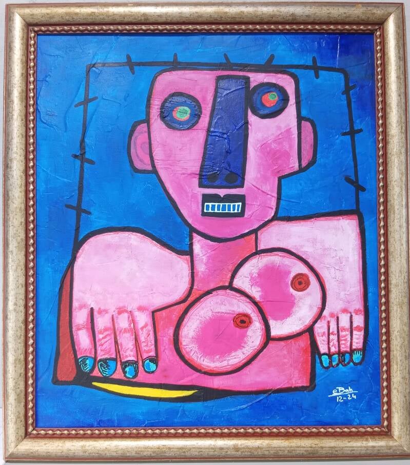 Title: Trapped in my own body - ( 72 x 82 incl. Frame ) - Price: 58.000D / 675€ / 590£ / 790$