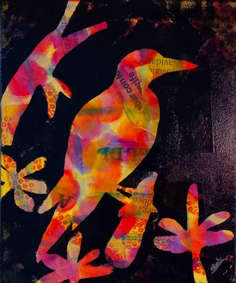 Title: Birds Garden ( 40 x 50 ) - Price: 6.800D / 80€ / 70£ / 95$