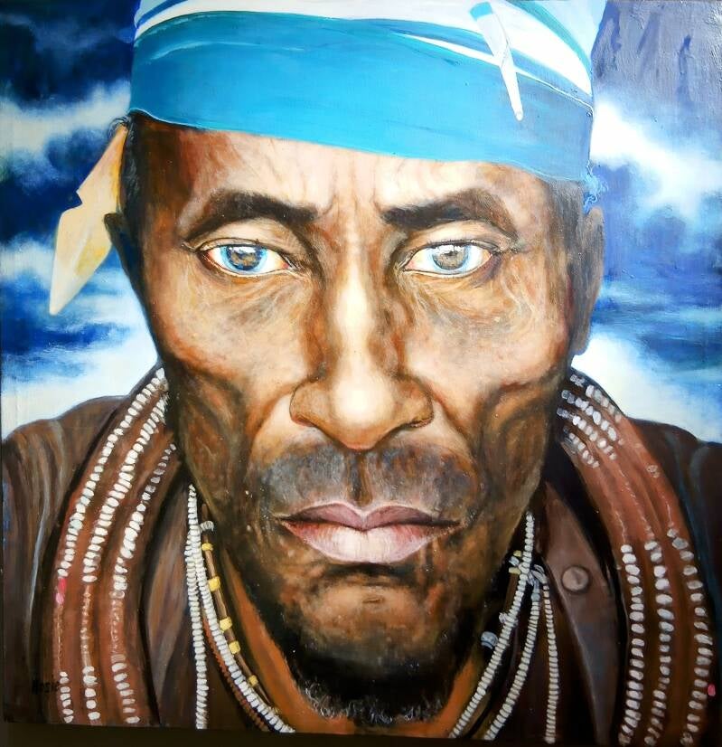 Title: African Portraits ( 80 x 80 ) - Price: 72.000D / 850€ / 745£ / 990$