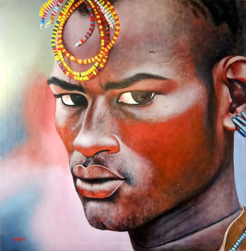 Title: African Portraits ( 80 x 80 ) - Price: 72.000D / 850€ / 745£ / 990$