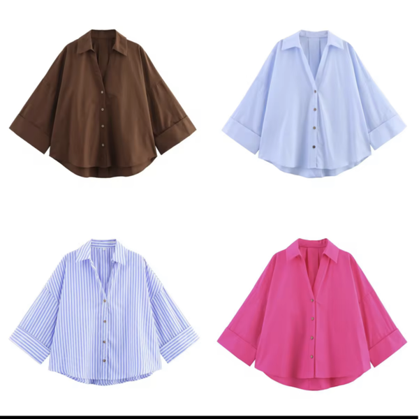 Chemise unie élégante 📌