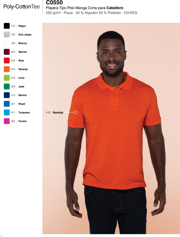 Polo piqué Caballero