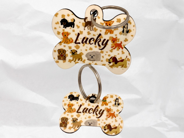 Personalisierte Hundemarken - Sublimiert in Klein oder Groß